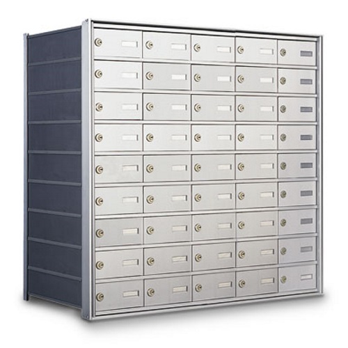 CAD Drawings American Postal Manufacturing Co. Rear Loading 45-Door Horizontal Private Mailbox